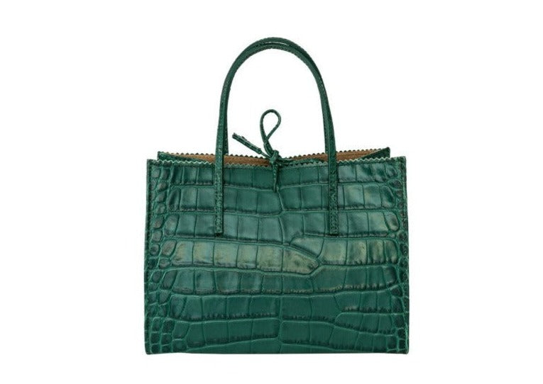 Fannie BagLEATHER: Calf Cocco Mousse (Green)