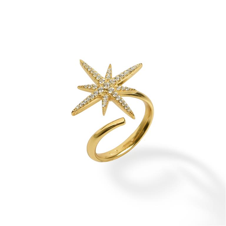 Gold Tone Star Ring