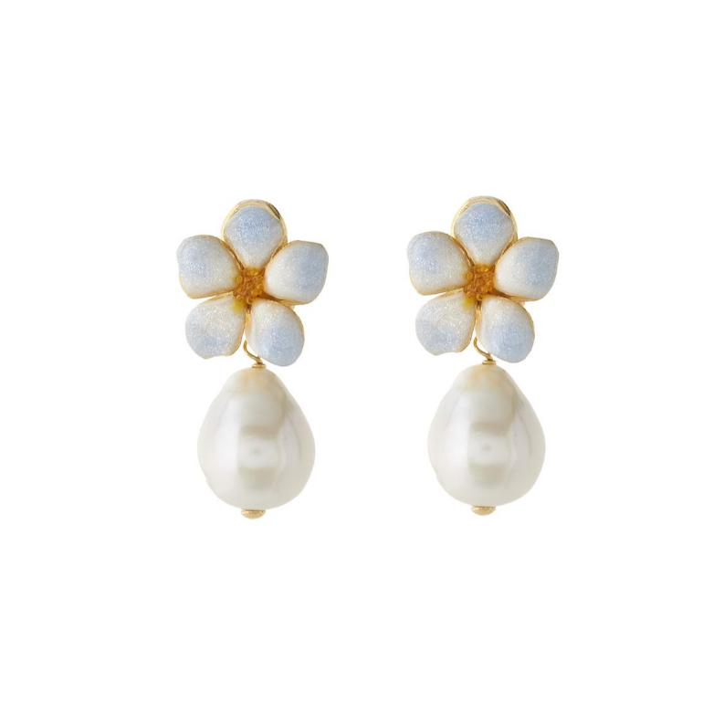 Spring Flower Pearl Earring
